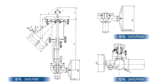 Y型(xing)平底放料閥産品(pǐn)結構圖 Y型平底放(fang)料閥産品結構圖(tú)