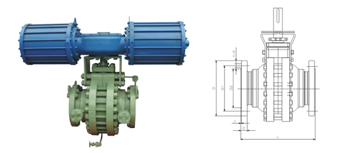 對(dui)分式球閥(fa)産品結構(gòu)圖 對分式(shì)球閥産品(pin)結構圖
