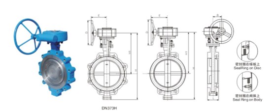 美标三偏(pian)心凸耳對夾(jiá)蝶閥産品結(jié)構圖