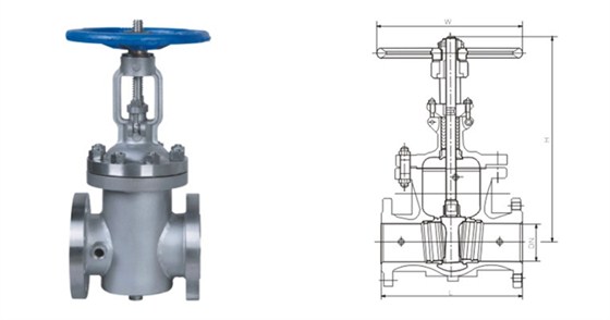 BZ41型保溫(wēn)閘閥産品結(jie)構圖 BZ41型保溫(wēn)閘閥産品結(jié)構圖