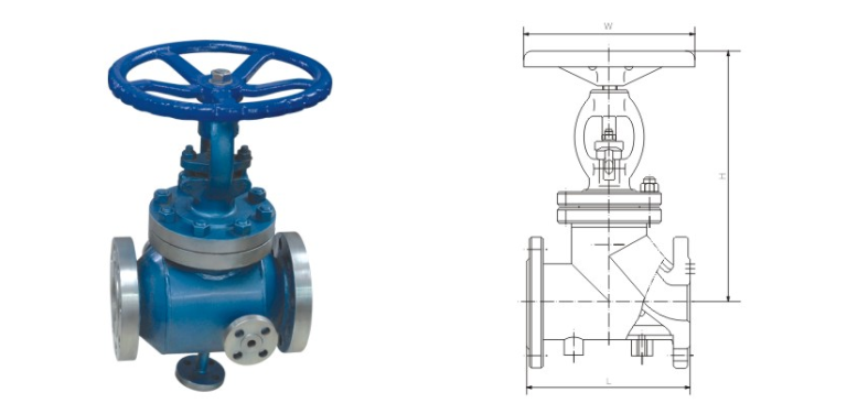 BJ41型(xing)保溫閘閥産(chan)品結構圖 BJ41型(xíng)保溫閘閥産(chǎn)品結構圖