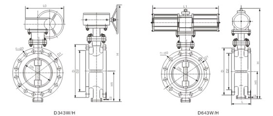 國(guó)标三偏(pian)心法蘭(lán)連接蝶(die)閥結構(gou)圖