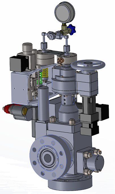 氣(qi)井遠程(chéng)控壓急(ji)斷裝置(zhi)三維圖(tú)示 氣井(jing)遠程控(kòng)壓急斷(duan)裝置三(sān)維圖示(shi)