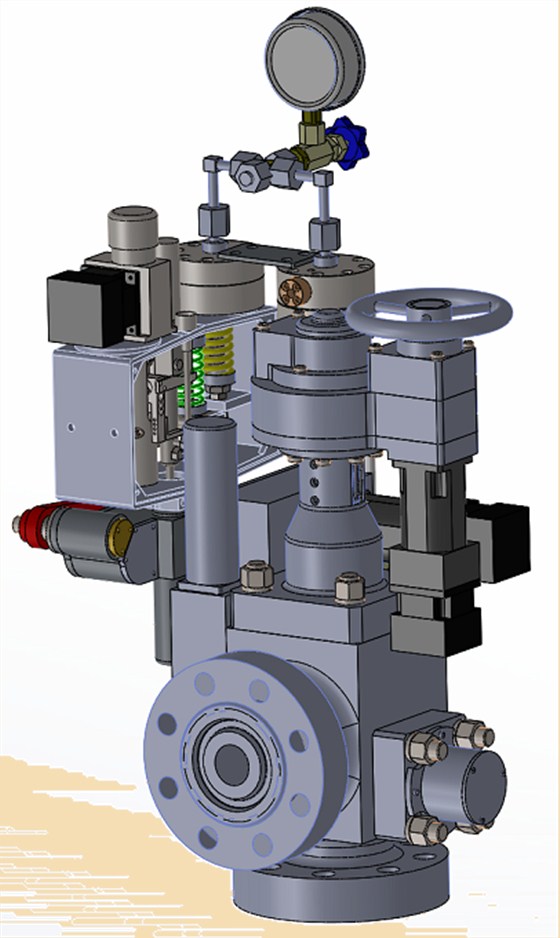 氣井遠程控(kòng)壓急斷裝置(zhi)三維圖示 氣(qì)井遠程控壓(yā)急斷裝置三(sān)維圖示