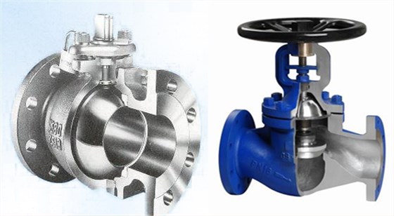 球(qiú)閥與截止閥剖(pōu)面 球閥與截止(zhǐ)閥剖面